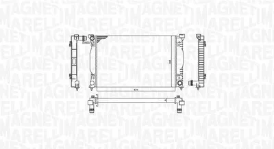 Produktbild von MAGNETI MARELLI 350213196700 Kühler Wasserkühler Motorkühler für AUDI A4 Avant (8E5, B6) A4 Limousine (8E2, B6) A4 Cabrio (8H7, B6, 8HE, B7)