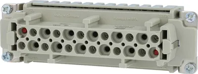 Produktbild von HARTING Han 10HvES mit 2 Schaltkontakte Buchseneinsatz (F) Käfigzugfederanschluss, 12-polig 10/2+PE 830V - 500V