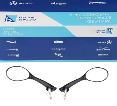 Imagen del producto de Espejos (juego) para Vespa ET2 50 2T / ET4 50 125 150 4T, color negro, lado izquierdo y derecho - Original Piaggio, código de pieza: 181919