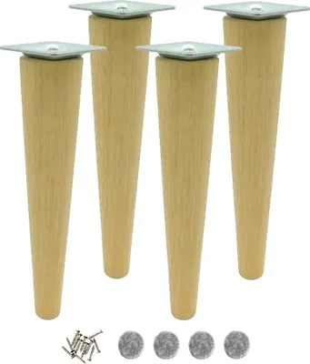 Produktbild von Dicke 35 cm Eichennoten für Möbel – Roh, mit Montagesatz, ideal für DIY und Möbelrenovierung