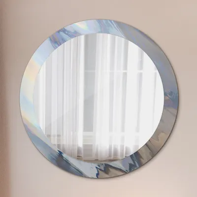 Produktbild von Spiegel - Mirror zum Wandspiegel Schlafzimmer – Schminkspiegel- holographisch Textur- Ø80cm