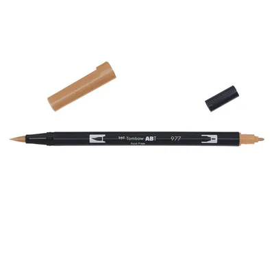 Productafbeelding van Tombow ABT-977ABT Dubbele Brush Pen, kleur 977: zadelbruin