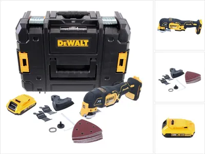 Zdjęcie produktu dla Akumulatorowe oscylacyjne narzędzie wielofunkcyjne DeWalt DCS 355 NT 18 V bezszczotkowe + 1x akumulator 2,0 Ah + akcesoria + TSTAK - bez ładowarki