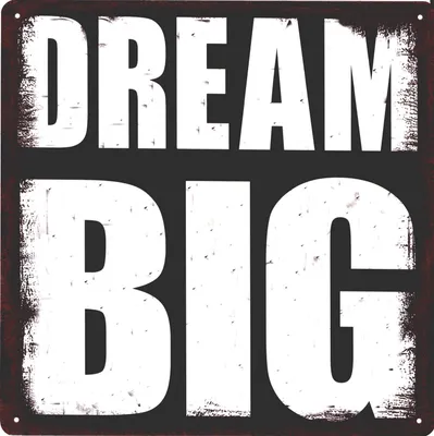 Produktbild von Moritz Retro Deko Blechschild Dream Big Geschenk-Idee aus Metall Vintage-Design zur Dekoration