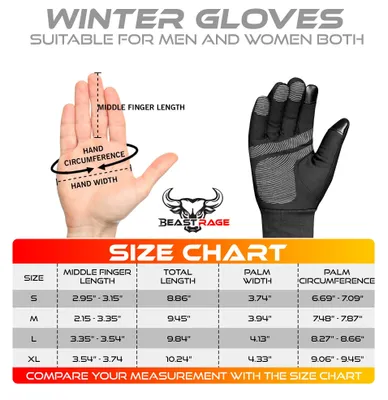 Imagen del producto de Guantes para bicicleta de invierno, resistentes al viento, impermeables, térmicos, con función para pantallas táctiles, unisex