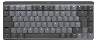 Produktbild von Logitech Master Series MX Mechanical Mini for Mac - Tastatur - hinterleuchtet - kabellos - Bluetooth LE - QWERTY - US International - Tastenschalter: Tactile Quiet - Space-grau