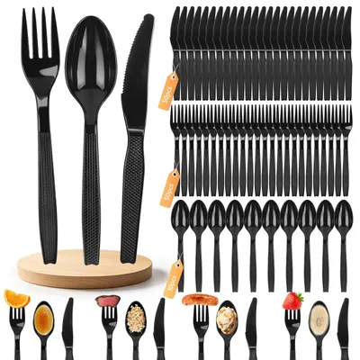 Imagen del producto de Juego de cubiertos reutilizable, de 110 piezas, color , ideal para celebraciones