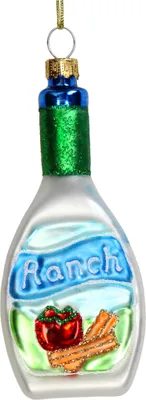Produktbild von Christbaumschmuck 11cm Glas Salatdressing Figur Weiß