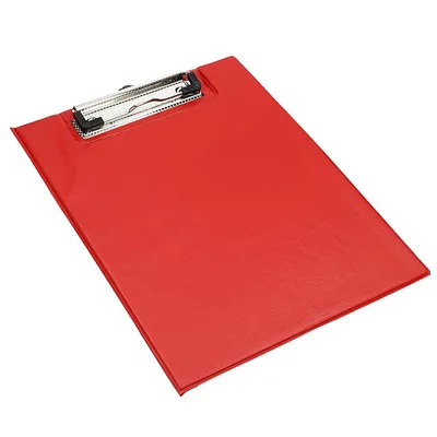 Produktbild von Klemmbrett A5 m. Deckel Klemmmappe Schreibunterlage Rot