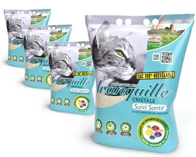 Obrázok produktu pre TRANQUILLE – Mačkačia toaleta zo silikónu (4 × 4 litre) – Sledovanie zdravia, analýza moču