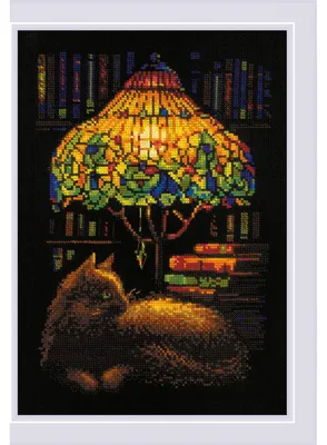 Produktbild von Riolis Kreuzstich Stickpackung "Bücherabend", Zählmuster, 21x30cm