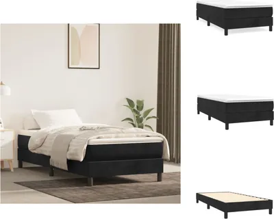 Imagen del producto de vidaXL Base de cama con somier, color , 100x200 cm, tapizada en terciopelo - Camas y estructuras de cama