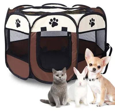 Faltbare Haustierbox 81x45 cm für Hunde, Katzen & Kleintiere