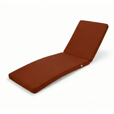 Image de Coussin Bain de Soleil Terracotta - Matelas pour Transat Déhoussable - 185x60x5cm