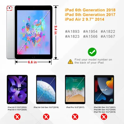 Produktbild von Fintie Hülle für iPad 6./ 5. Generation (2018/2017), iPad Air 2 (9,7 Zoll)