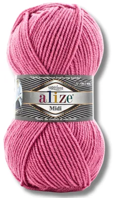 Obrázek produktu pro Alize 1x 100g příze Superlana Midi, jednobarevná, vhodná pro háčkování a pletení (178)