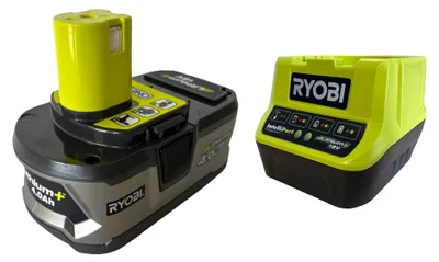 Produktbild von Ryobi RC18120-140, Batterie- & Ladegerät-Set, Lithium-Ion (Li-Ion), 4 Ah, 18 V, Ryobi, Schwarz, Gelb