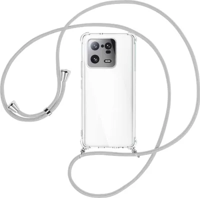 Produktbild von Handykette Backcover-Schutzhülle mit Band (Metall silberfarben) für Xiaomi 13 Pro (6.73'') - silbergrau