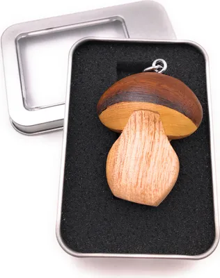 Produktbild von Schlüsselanhänger Holz Steinpilz Pilz Wald Dickröhrlinge Anhänger in Geschenkbox