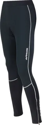 Produktbild von Airtracks Herren Thermo Fahrradhose Lang Pro ( L schwarz-silber ), Radhose für kalte Radtouren Herbst-Winter - 3D Gepolstert