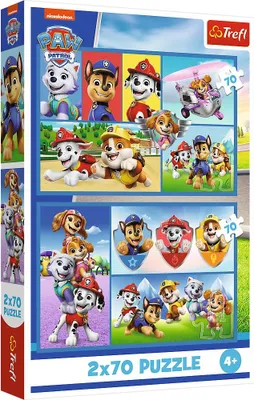 Immagine prodotto di Set di puzzle Paw Patrol, 2 x 70 pezzi per bambini
