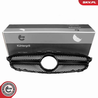 Produktbild von ESEN SKV 66SKV523 Kühlergrill Frontgrill passend für MERCEDES-BENZ C-Klasse T-modell (S205) Schwarz Glänzend