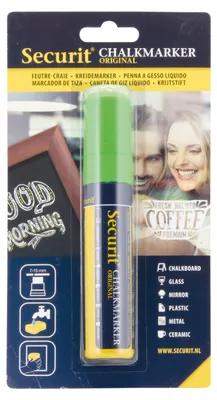 Produktbild von Securit® Original Kreidemarker mit Block-Spitze in Grün - Kreidestifte