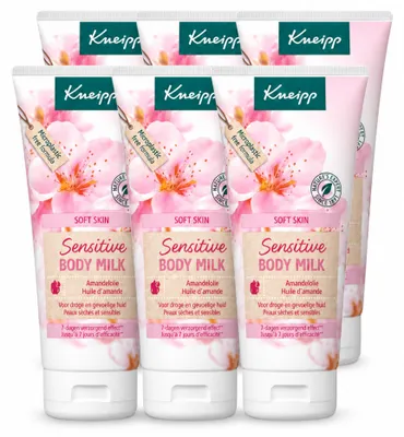 Imagen del producto de 6 x Loción corporal Kneipp para piel sensible, aroma a flor de almendro - 200 ml - Paquete económico - 6 unidades