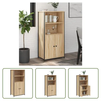 Produktbild von The Living Store Highboard Sonoma-Eiche 62x36x121,5 cm Holzwerkstoff