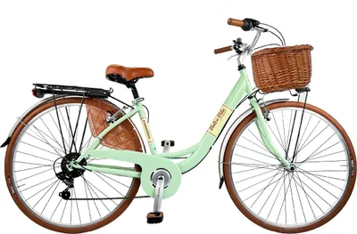 Produktbild von Stadtfahrrad Dolce Vita by Canellini VENERE 28" mit Korb - Hellgrun