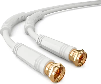 Produktbild von hb-digital 7.5m SAT Anschluss Kabel 100dB mit 2 x F-Stecker vergoldet mit 2 x Ferritkern Außen Durchmesser 5mm weiß