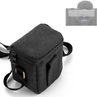 Produktbild von K-S-Trade Umhängetasche kompatibel mit Sony ZV-1 II Schulter Tasche Tragetasche Kameratasche Fototasche schwarz Schutzhülle Zubehörtasche