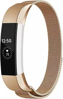 Produktbild von Strap-it Milanese Armband - Kompatibel mit Fitbit Alta Armband Ersatzarmband Edelstahl - Magnetverschluss - Hochwertiges Material - für Armband Rosa Gold (M/L)
