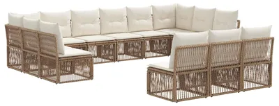Immagine prodotto di Set divani da giardino 13 pezzi beige in polyrattan