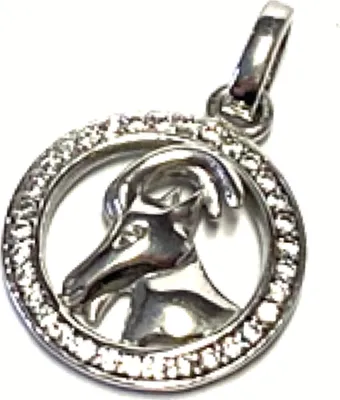 Produktbild von Sternzeichen Kettenanhänger 925/- Sterling Silber rhodiniert Zirkonia - Steinbock -