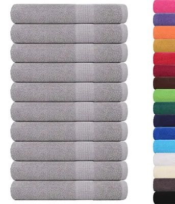 Produktbild von vidaXL Saunatücher FROGN 10 Stk. Grau 80x200 cm 360 g/m²