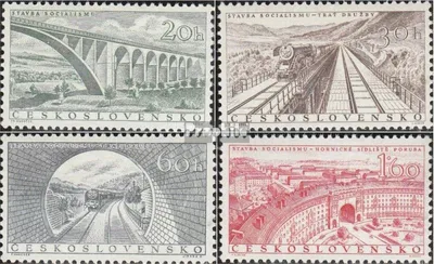 Produktbild von Briefmarken Tschechoslowakei 1955 Mi 945-948 (kompl.Ausg.) postfrisch Bauten