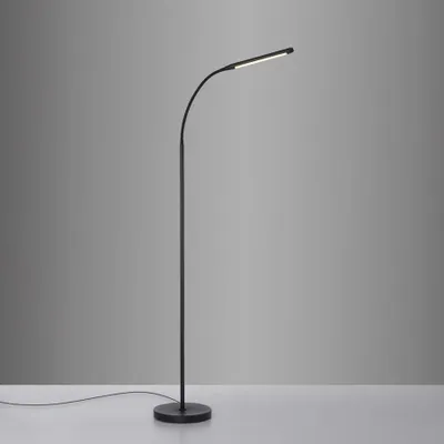 Zdjęcie produktu dla Czarna lampa podłogowa LED ze zmienną barwą światła i giętkim ramieniem ELLY Just Light 11031-18