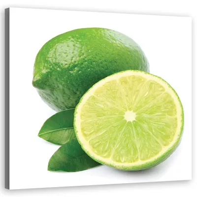 Produktbild von Leinwandbild Obst Limetten 60x60 Feeby Grün bild für die wand bereit zum aufhängen