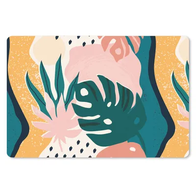 Produktbild von MuchoWow® Mauspad Mousepad Blätter - Farben - Muster 27x18 cm - Mousepads - Maus Mat - Pad - Mausunterlage - Büroartikel - Desk Matten