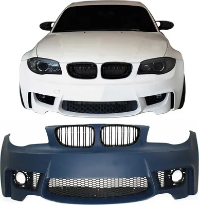 Produktbild von JOM Frontstoßstange für BMW E81/E82/E87/E88 2004-2013 Doppelrippen Grill Schwarz
