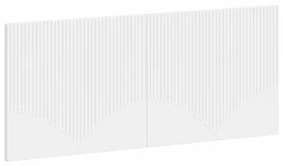 Imagen del producto de Cabecero de pared, modelo HOORN, color blanco, fabricado en material de madera