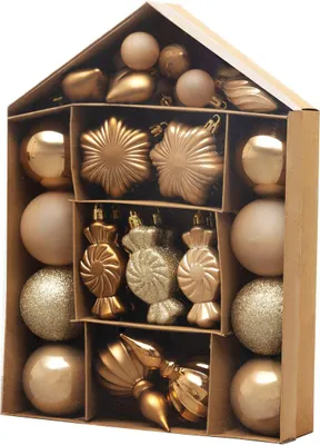 Produktbild von Kugeln MagicHome Weihnachten, Set, 32 Stk., bronze, Mix, für den Weihnachtsbaum
