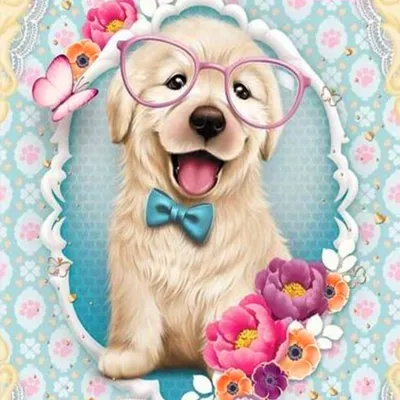 Produktbild von Malen nach Zahlen 5d Diamond Painting Kleiner Hund Malen nach Zahlen 15x20cm