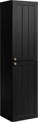 Produktbild von Badezimmerschrank im klassischen Stil, schwarz, 35 x 136 x 25 cm