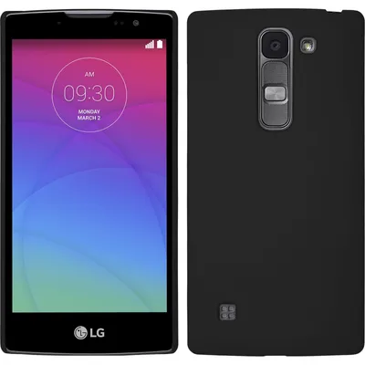 Produktbild von PhoneNatic Case kompatibel mit LG Spirit - Hülle schwarz gummiert Hard-case + 2 Schutzfolien