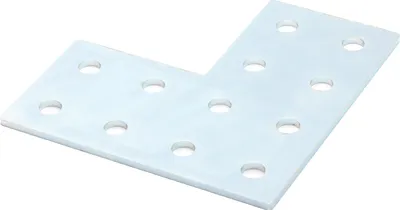 Produktbild von Verbinderplatte B-Typ Nut 6, L - 40x80x80mm, Stahl 2mm galvanisch verzinkt