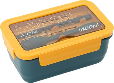 Produktbild von Kinder-Lunchbox mit Fächern, 1400 ml Lunchbox, Bento-Box für Kinder, 100 % BPA-frei, auslaufsichere Lunchbox für Kinder, Brotdose