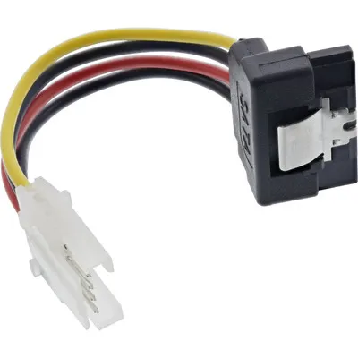 Produktbild von InLine SATA Stromadap-Kab., 1x 3,5" BU/15pol SATA ST, gew., mit Lasche, 0,06m, 0,06 m