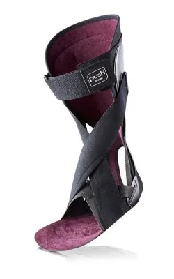 Produktbild von Push Ortho Fußheberorthese AFO schwarz-aubergine>>>>Gr. 2 links
